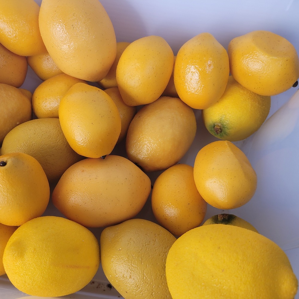 Fake Faux Lemons Bulk Set Yellow Artificial Fruit Home Decor Decor Props - Picture 6 of 6